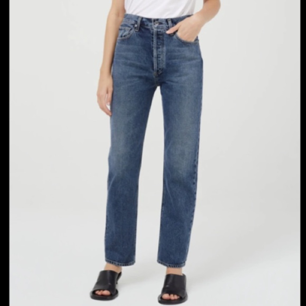 EUC Agolde 100% Organic Cotton 90’s Pinch Waist Jeans sz 25 Portrait Wash